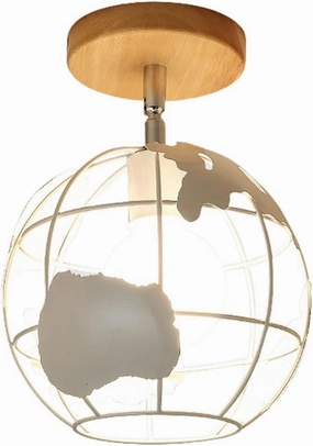 Nordic Globe LED Ceiling Lights Unique Design Ceiling Lamp Macaron Chandelier Lighting Vintage Metal Finish E27 Close to Lamp for Kitchen Islands Decoration Lighting Fixtures