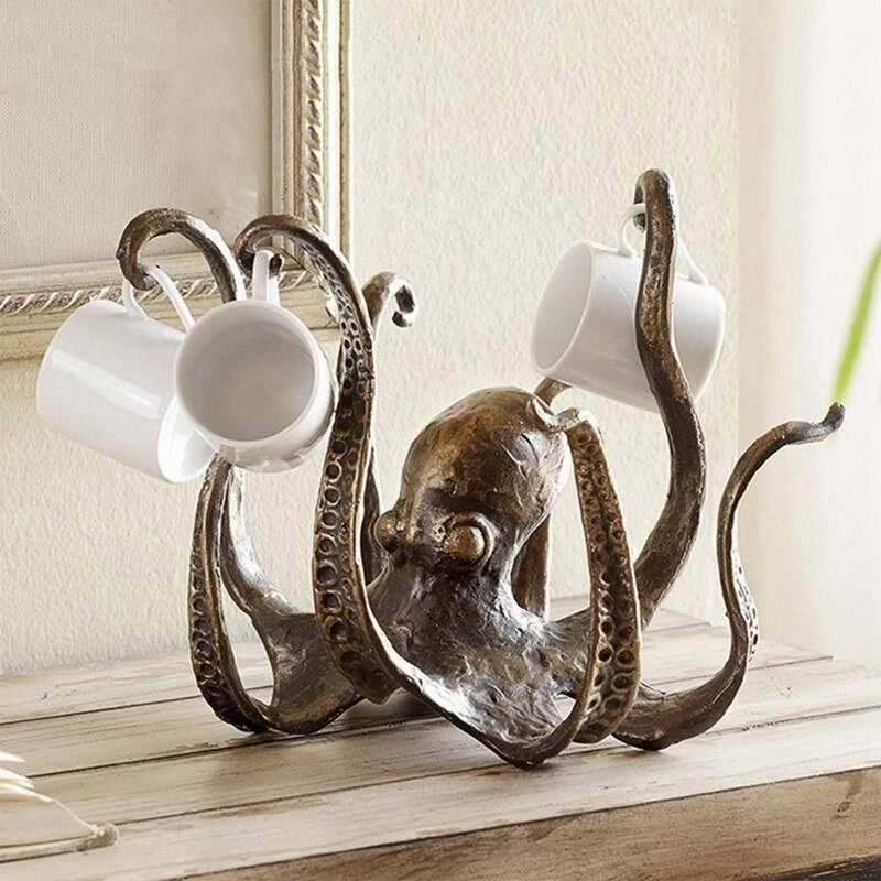 Octopus Mug Holder - Resin Home Decor Accent