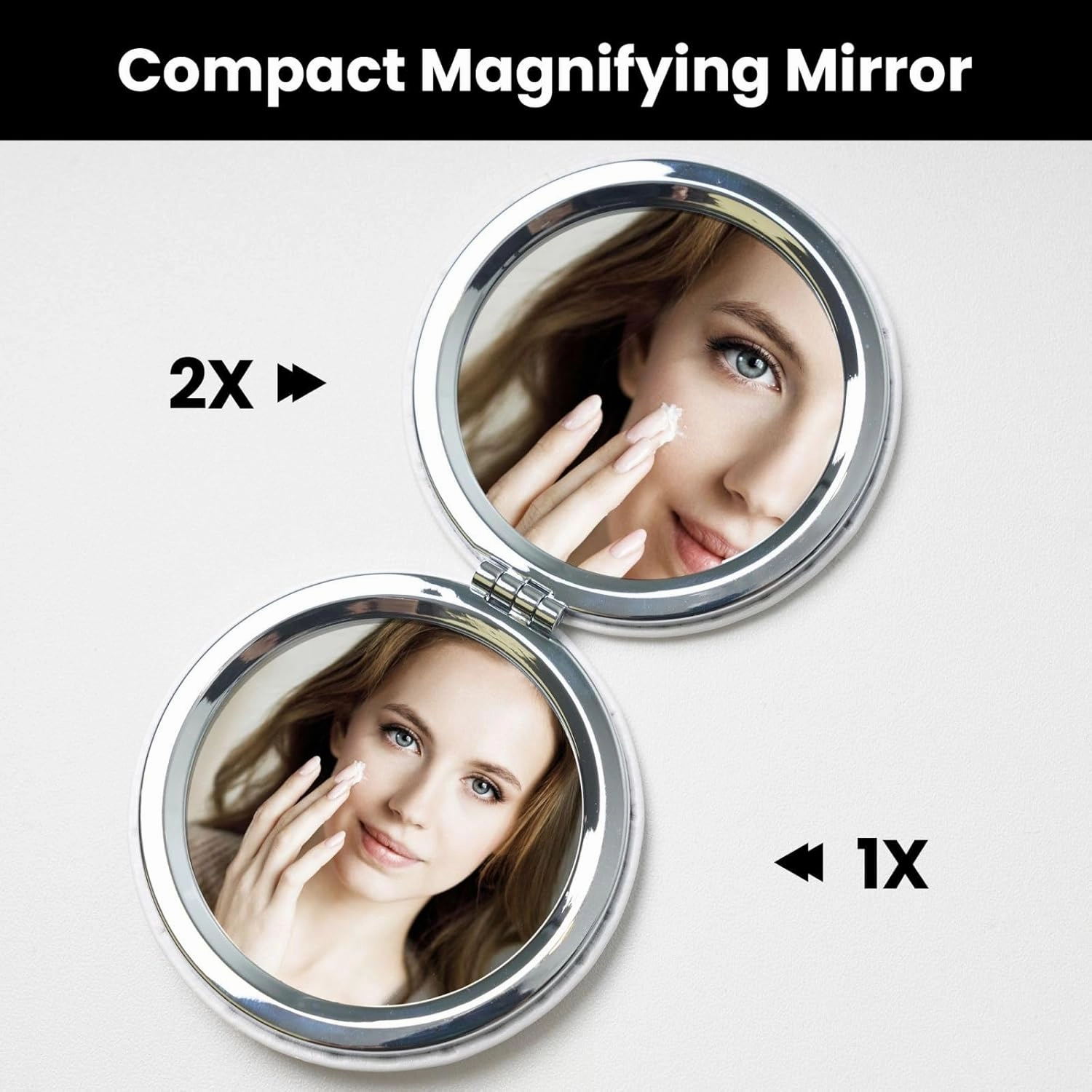 Oil on Canvas Sunflower Makeup Mirror Portable Folding Mini Mirror Double Sided Travel Makeup Mirror Round Shape Handheld Pocket Mirror