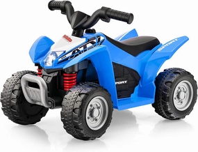 OLAKIDS Kids Ride On ATV, 6V Electric Vehicle for Toddlers, 4 Wheeler Battery Powered Motorized Quad Toy Car for Boys Girls with LED Lights, Horn (Blue)