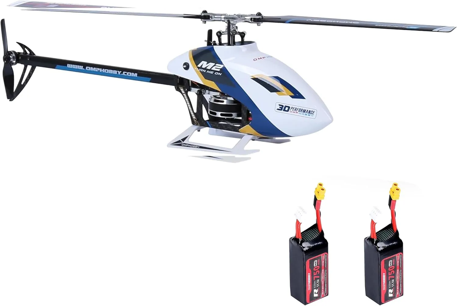 OMPHOBBY M2 EVO MK2 PNP RC Helicopter & OSHM2329 Lithium Battery