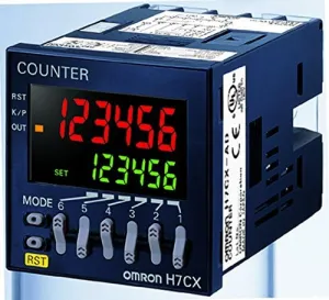 Omron H7CXA114D1NDC1224AC24 Preset Counter, 4 Digits, 7-Segment LED