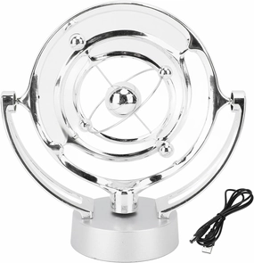 Ornament Balance Ball USB Battery Perpetual Motion Desktop Toy Educational Desk Decoration for Space Theme Party with USB Powered or Batteries Learn Magnets Physics in Classroom