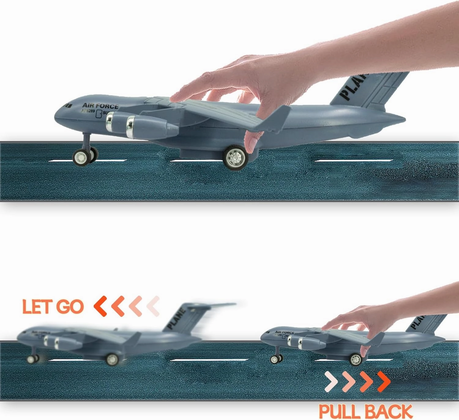 OTONOPI 8.3 Inches Diecast Plane Model Airplane with Army Man Pull Back and Let Go C17 6289 Alloy Transportation Aircraft Military Airbus with Lights and Sounds Toy Gift for Boys and Girls Age 3 