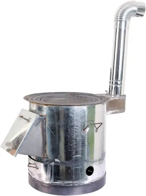 Outdoor Wood Burning Stove,Hot Tent Stove,Portable with Chimney Pipe and Handmade Wok for Cooking, Camping, Tent, Hiking, Fishing,Backpacking,52CM