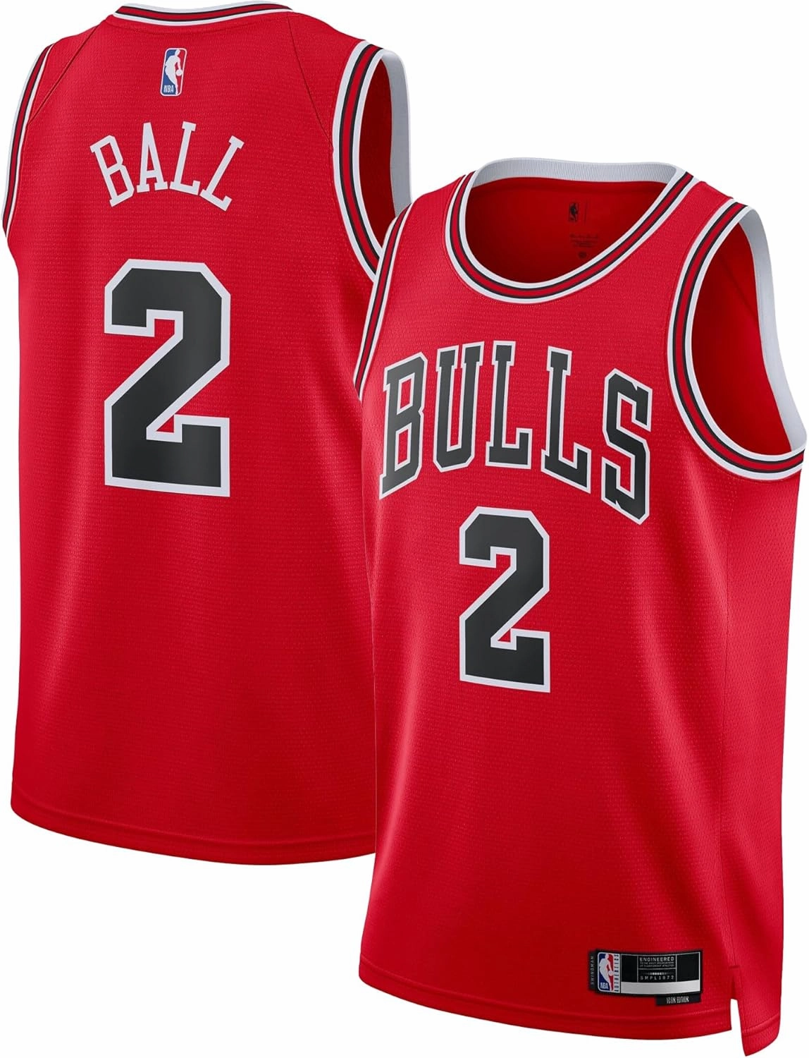 Outerstuff Lonzo Ball Chicago Bulls NBA Red #2 Kids Youth 8-20 Team Color Home Swingman Player Jersey