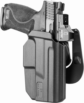 OWB Thumb Release Holster: Glock 19 19X 23 32 44 45/ Glock 17 22 31/ S&W M&P 9(40) M2.0 / SD9 VE SD40 VE/ 1911 5 inch/Taurus G2C G3C, Compatible with Red Dot/Optics, Right Handed, Left Handed