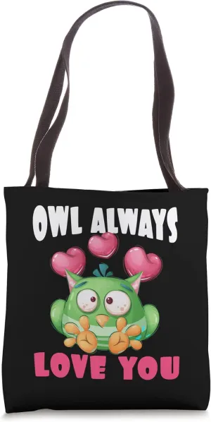Owl Always Love You night, moon, crook, tribals, tropics Owl Tote Bag