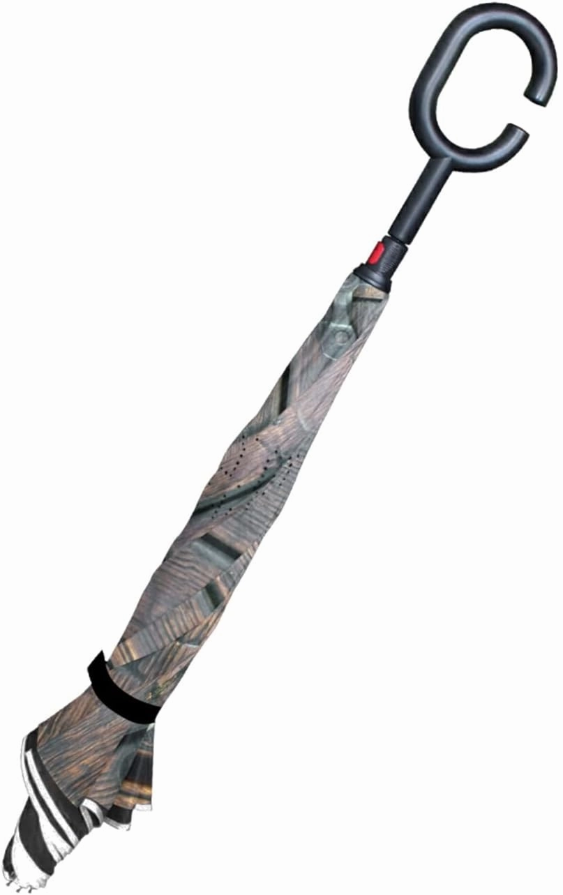 Oyihfvs Double Layer Inverted Umbrella, With C-Shaped Handle Windproof UV Proof Durable Parasol, For Men Women Outdoor Folding Rain Sun