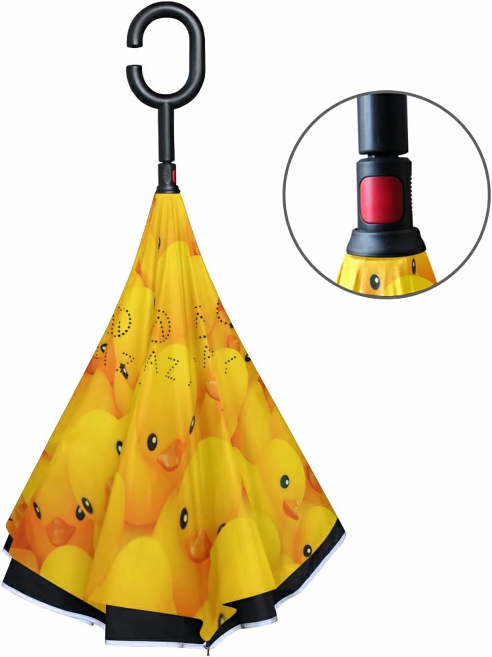 Oyihfvs Double Layer Inverted Umbrella, With C-Shaped Handle Windproof UV Proof Durable Parasol, For Men Women Outdoor Folding Rain Sun