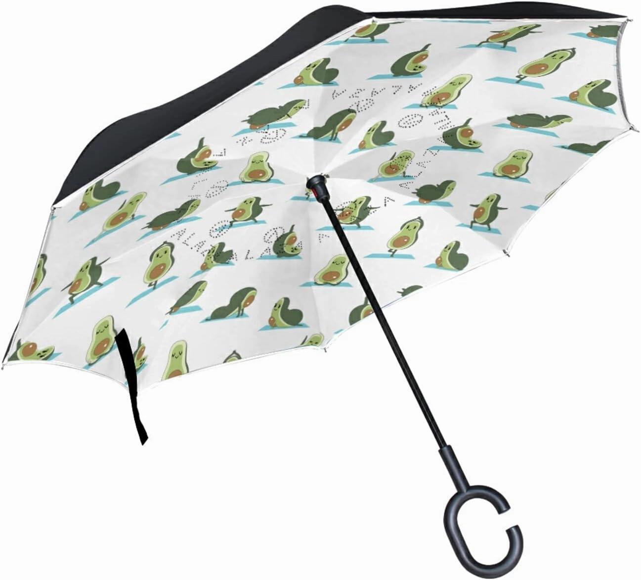 Oyihfvs Double Layer Inverted Umbrella, With C-Shaped Handle Windproof UV Proof Durable Parasol, For Men Women Outdoor Folding Rain Sun