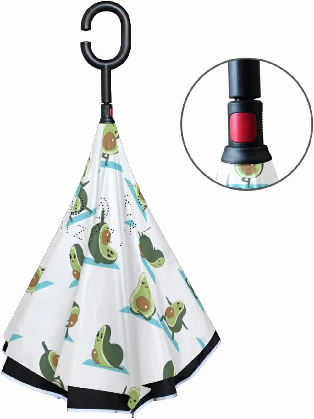 Oyihfvs Double Layer Inverted Umbrella, With C-Shaped Handle Windproof UV Proof Durable Parasol, For Men Women Outdoor Folding Rain Sun