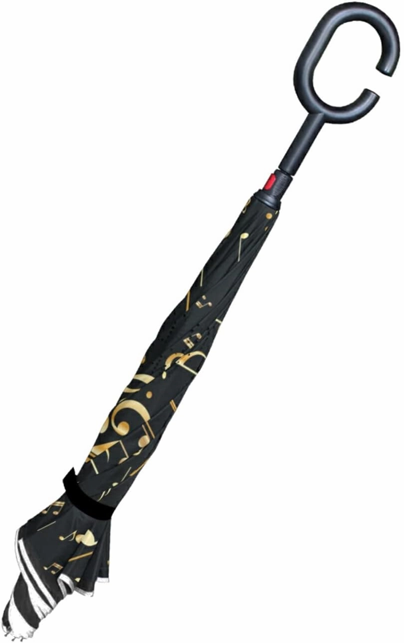 Oyihfvs Double Layer Inverted Umbrella, With C-Shaped Handle Windproof UV Proof Durable Parasol, For Men Women Outdoor Folding Rain Sun