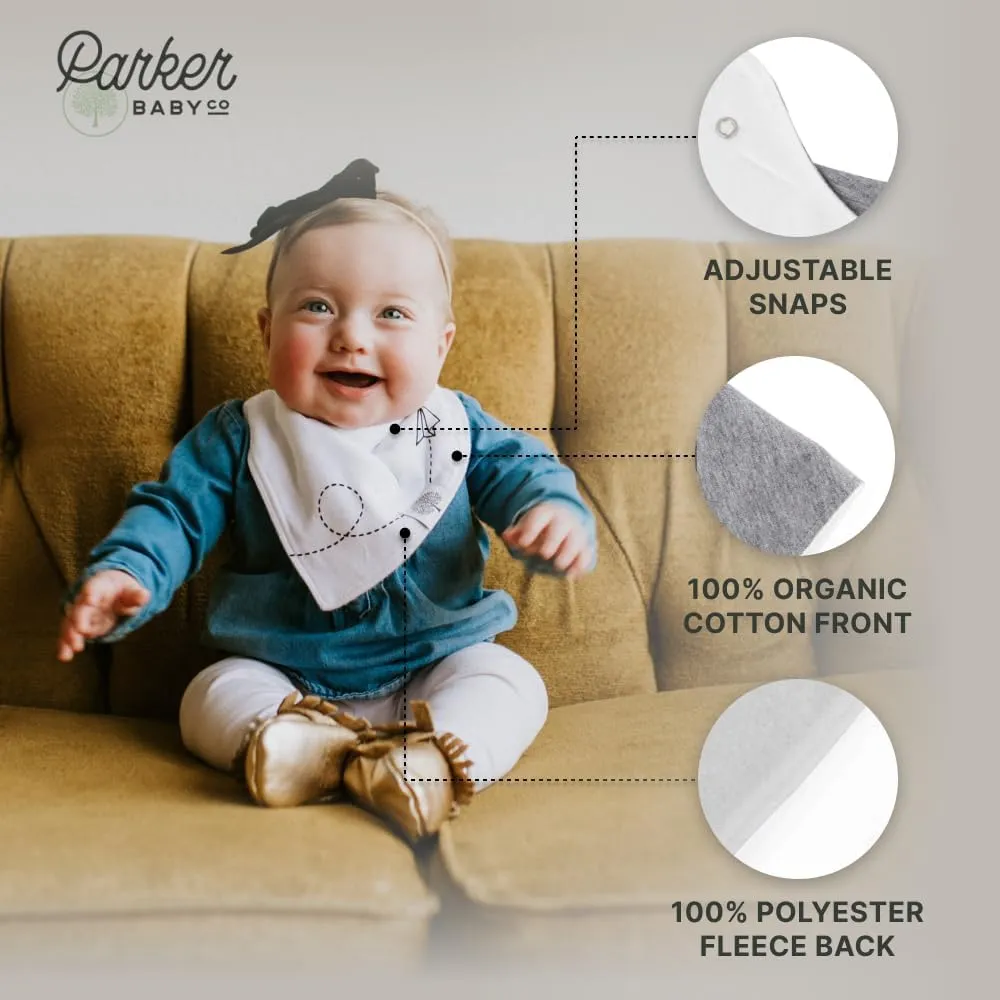 Parker Baby Bandana Drool Bibs 4 Pack Baby Bibs for Boys, Girls, Unisex