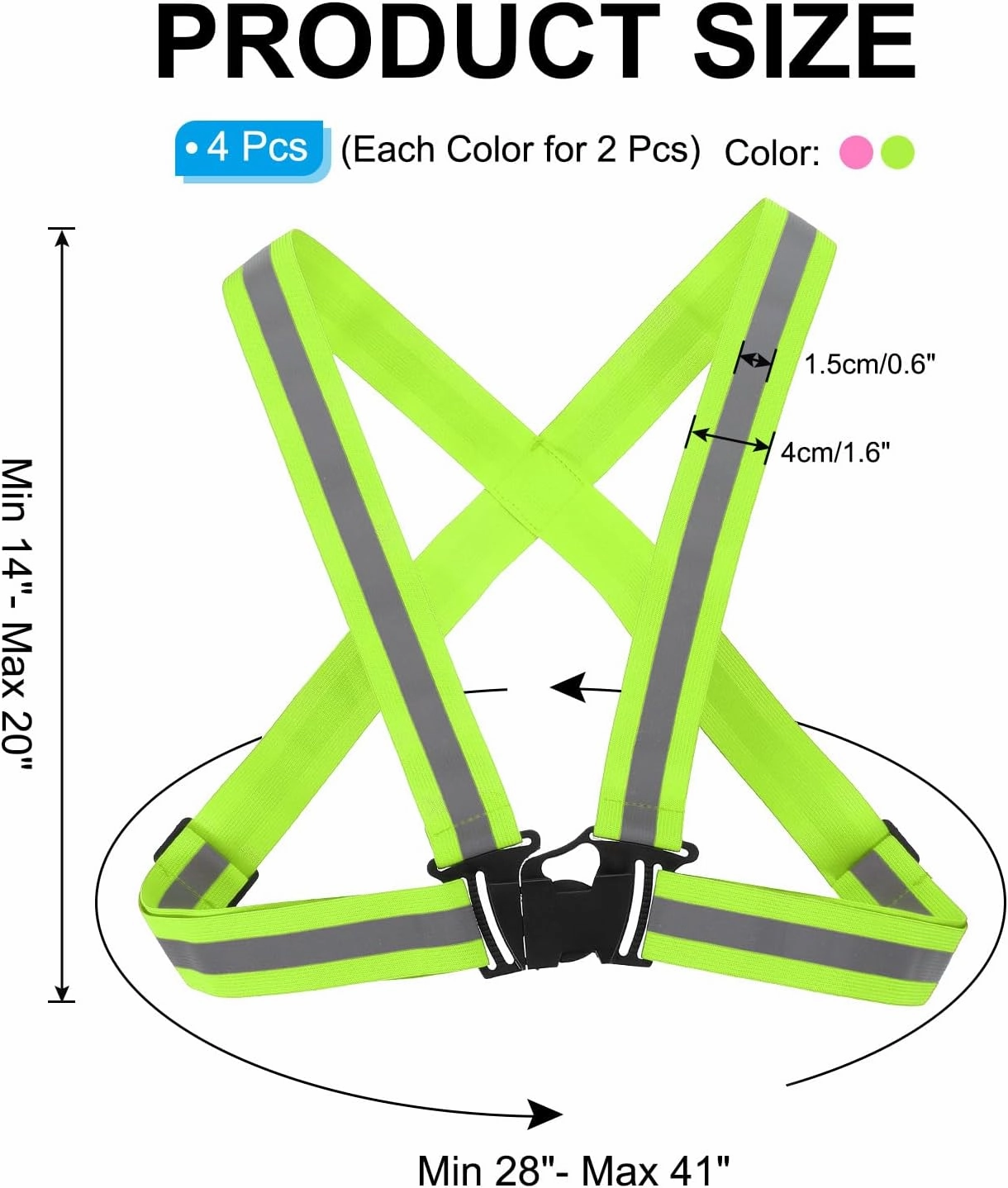 PATIKIL Adjustable Reflective Running Belt