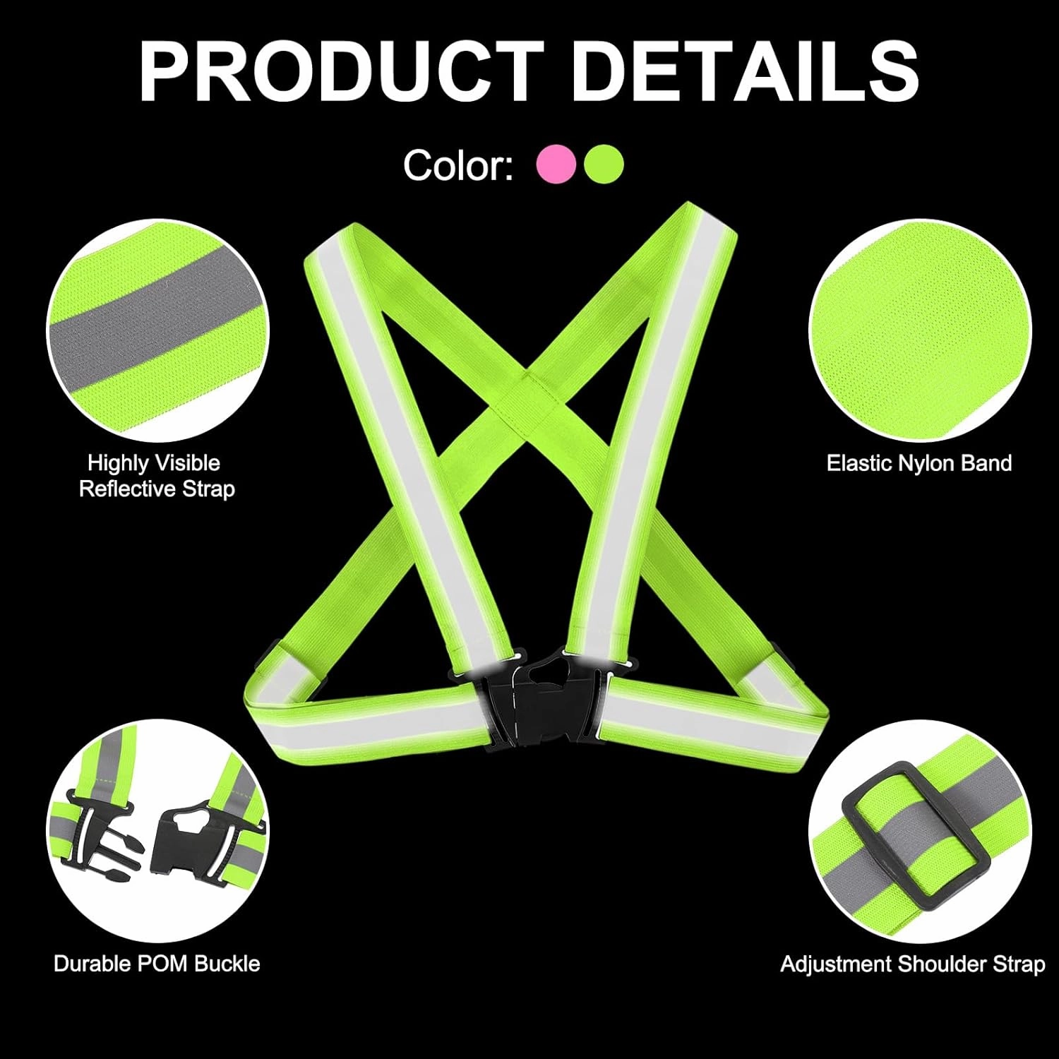 PATIKIL Adjustable Reflective Running Belt