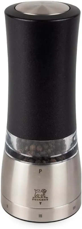 Peugeot Daman Electric u'Select Pepper Mill, Iridescent Black, 16cm/6.3 in