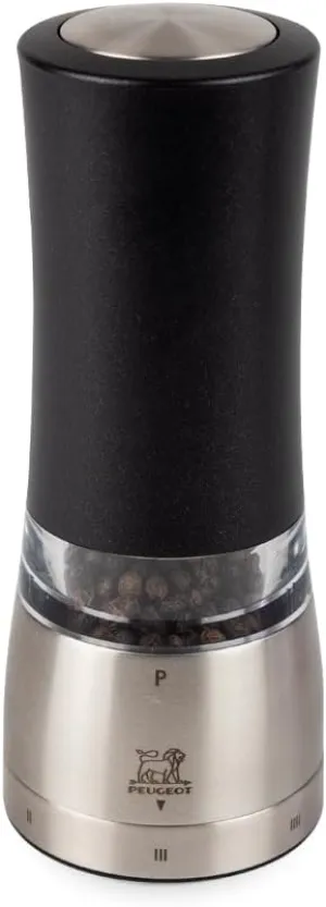 Peugeot Daman Electric u'Select Pepper Mill, Iridescent Black, 16cm/6.3 in