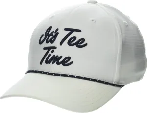 PGA TOUR Tee Time Script Golf Cap, Pre-Curved Visor, Ventilated and Durable, Performance Hats for Men