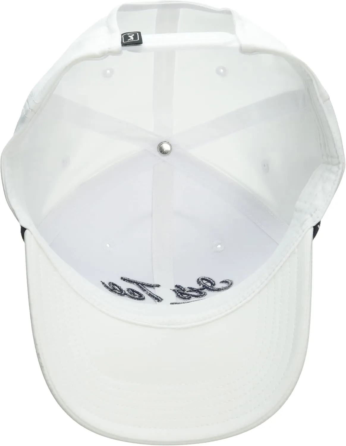 PGA TOUR Tee Time Script Golf Cap, Pre-Curved Visor, Ventilated and Durable, Performance Hats for Men