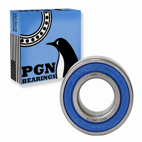 PGN (200 Pack) 6205-2RS Bearing - Lubricated Chrome Steel Sealed Ball Bearing - 25x52x15mm Bearings with Rubber Seal & High RPM Support