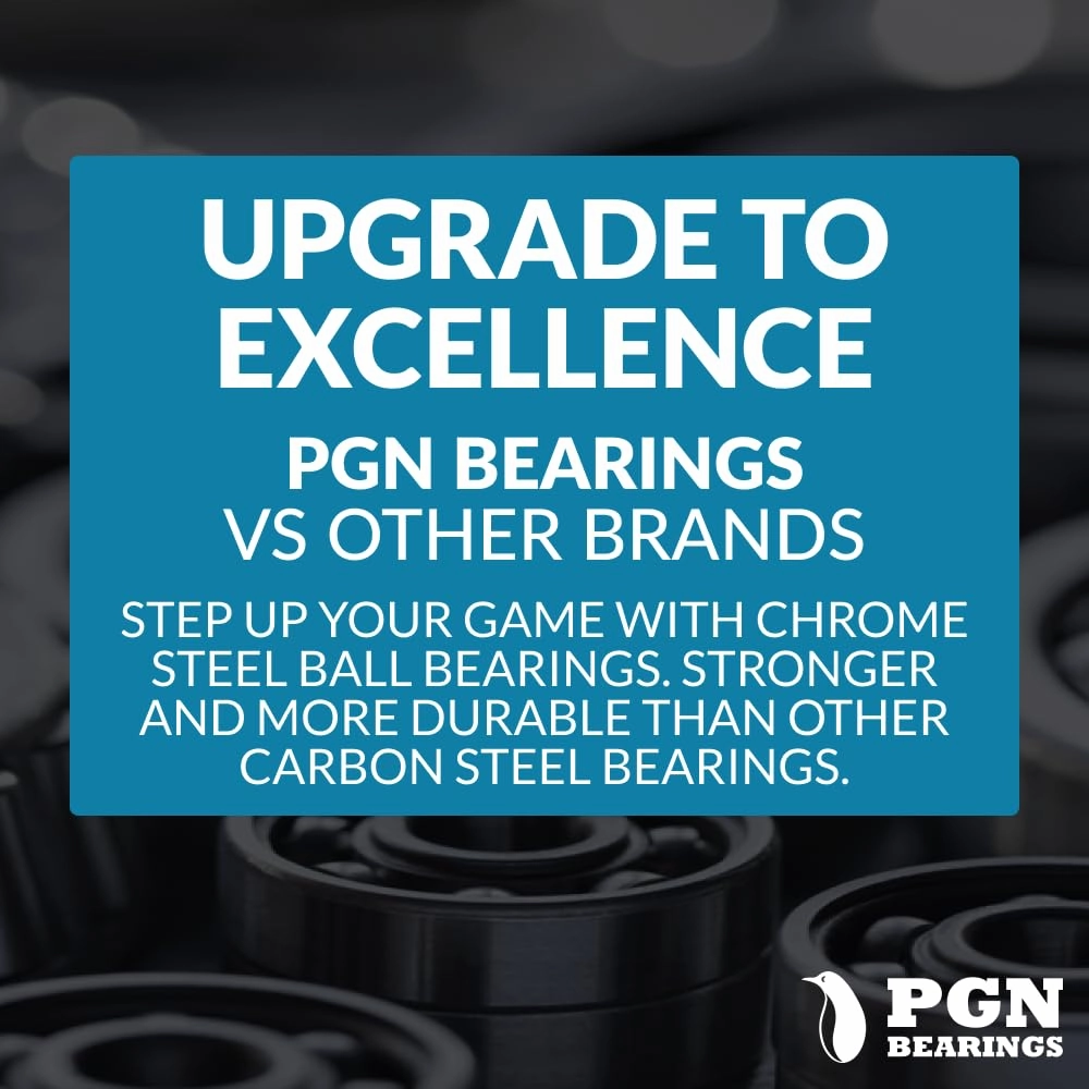 PGN (200 Pack) 6205-2RS Bearing - Lubricated Chrome Steel Sealed Ball Bearing - 25x52x15mm Bearings with Rubber Seal & High RPM Support