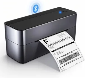 Phomemo 4x6 Shipping Label Printer - 241BT Bluetooth Thermal Label Printer Compatible with iOS&Android, Windows, Mac, Chrome OS, Wireless Thermal Printers for Small Business, Barcode, Packages - Black