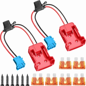 Pickmesh 2 Wheel Adapter Compatible with Milwaukee Connector 18V Battery Adapter with Wire Harness Compatible with Peg Perego Children's Riding Toys