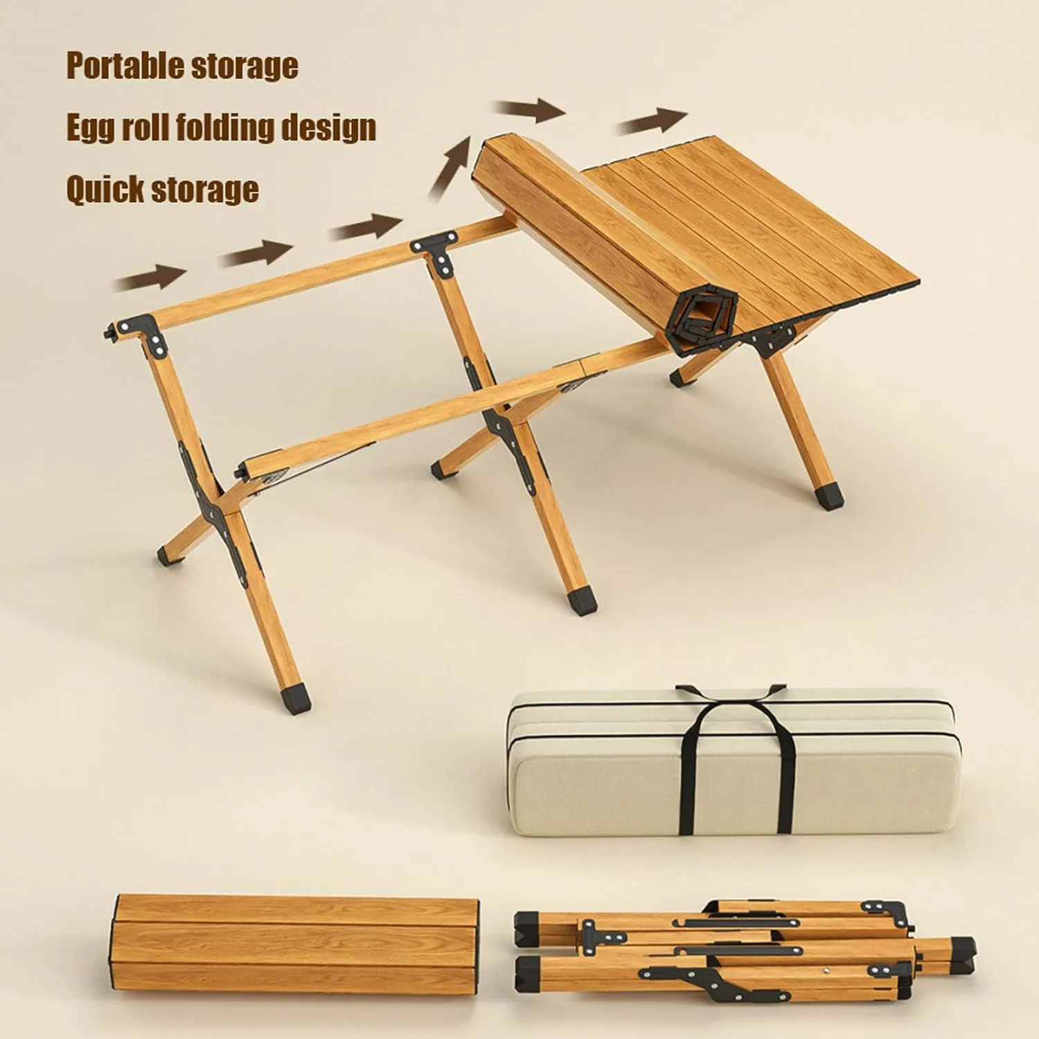 Picnic Table air Set of 3 Camping Table air with Aluminum Roll-up Backpacking Table and Lawn air Portable Folding Fur for Indoor Outdoor