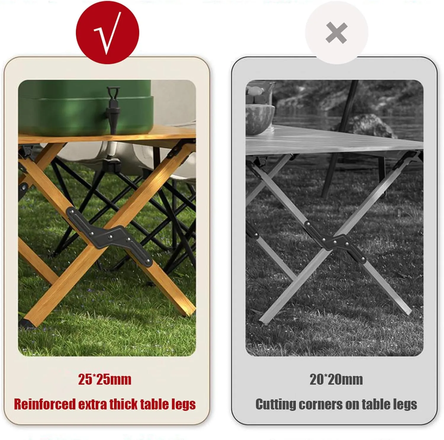 Picnic Table air Set of 3 Camping Table air with Aluminum Roll-up Backpacking Table and Lawn air Portable Folding Fur for Indoor Outdoor
