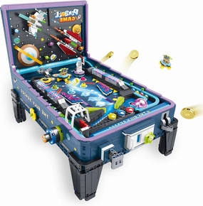 Pinball Machine Building Block Toy - 2309 PCS, Space Wars Arcade Game with Visual & Sound Effects, DIY Set, Ages 8 