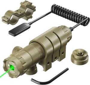 Pinty Hunting Rifle Green Laser Sight Dot Scope Adjustable with Mounts