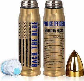 Police Officer Gifts – 17oz Tumbler for Men, Him, Dad, Husband, Grandpa, Brother – Fathers Day, Retirement, Graduation, Birthday Gift for Police Officers, Thin Blue Line Supporters
