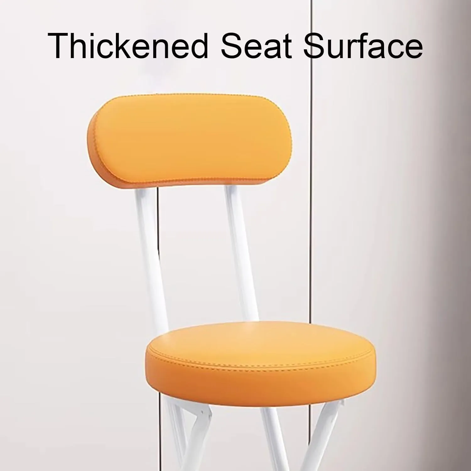 Portable Folding Chairs, Foldable Bar Stool, Folding Chair with Cushioned Padded Leather, for Picnic Garden Party Outdoor(Blue)