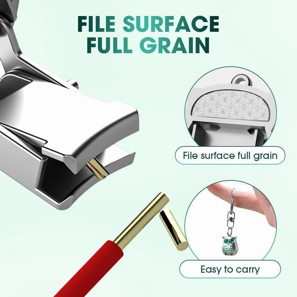 Portable Owl Keychain Nail Clipper, 2 in 1 Flip Foldable Owl Nail Clipper with Nail File, Ultra Sharp Stainless, Steel Mini Nail Clippers Keychain Owl Foldable Portable Nail Clippers (Green)