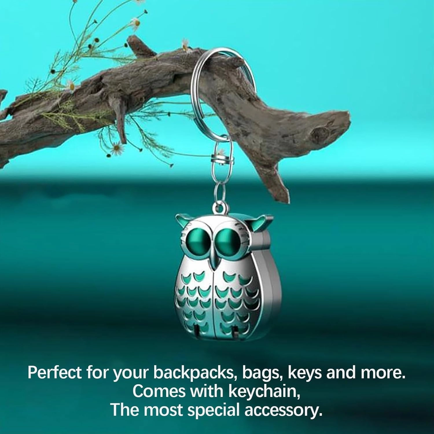 Portable Owl Keychain Nail Clipper, 2 in 1 Flip Foldable Owl Nail Clipper with Nail File, Ultra Sharp Stainless, Steel Mini Nail Clippers Keychain Owl Foldable Portable Nail Clippers (Green)