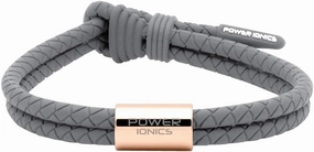 Power Ionics Balance Bracelets for Men – Protection Silicone Bracelets with Rose Gold or Gun Gray Stainless Streel Ring, Available in Black, Gray, Red, 26cm, Suitable for 12-23cm Wrist Size