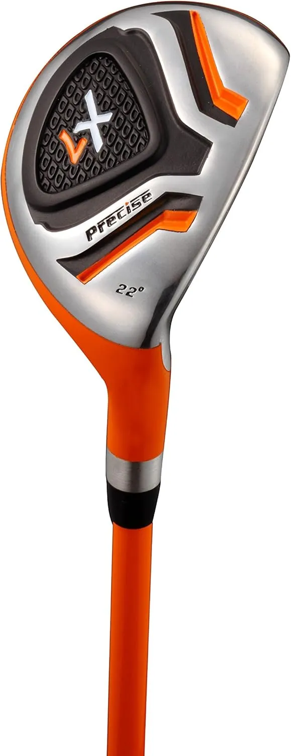 Precise X7 Kids Golf Clubs Set for Ages 3-5, 6-8, 9-12 | Right/Left Hand Girls & Boys Golf Clubs with Lightweight Graphite Shafts, Hybrid & Stand Bag