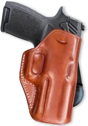 Premium Leather OWB Paddle Holster Open Top Fits Sigg P320 Compact 45ACP 3.9''BBL, Right Hand Draw, Brown Color #1392#