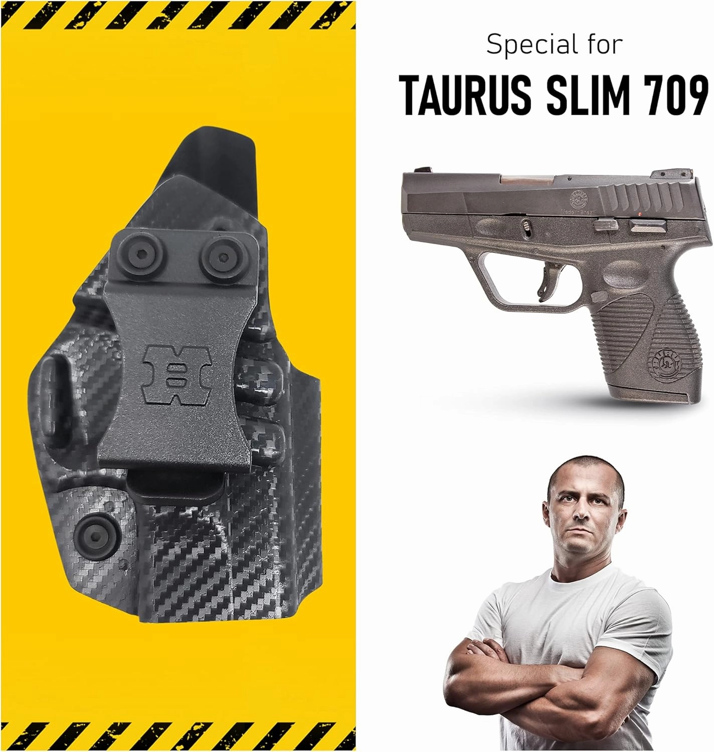 Premium IWH Kydex Holsters /Right Handed in Carbon Fiber by Houston Gun Holsters, LLC