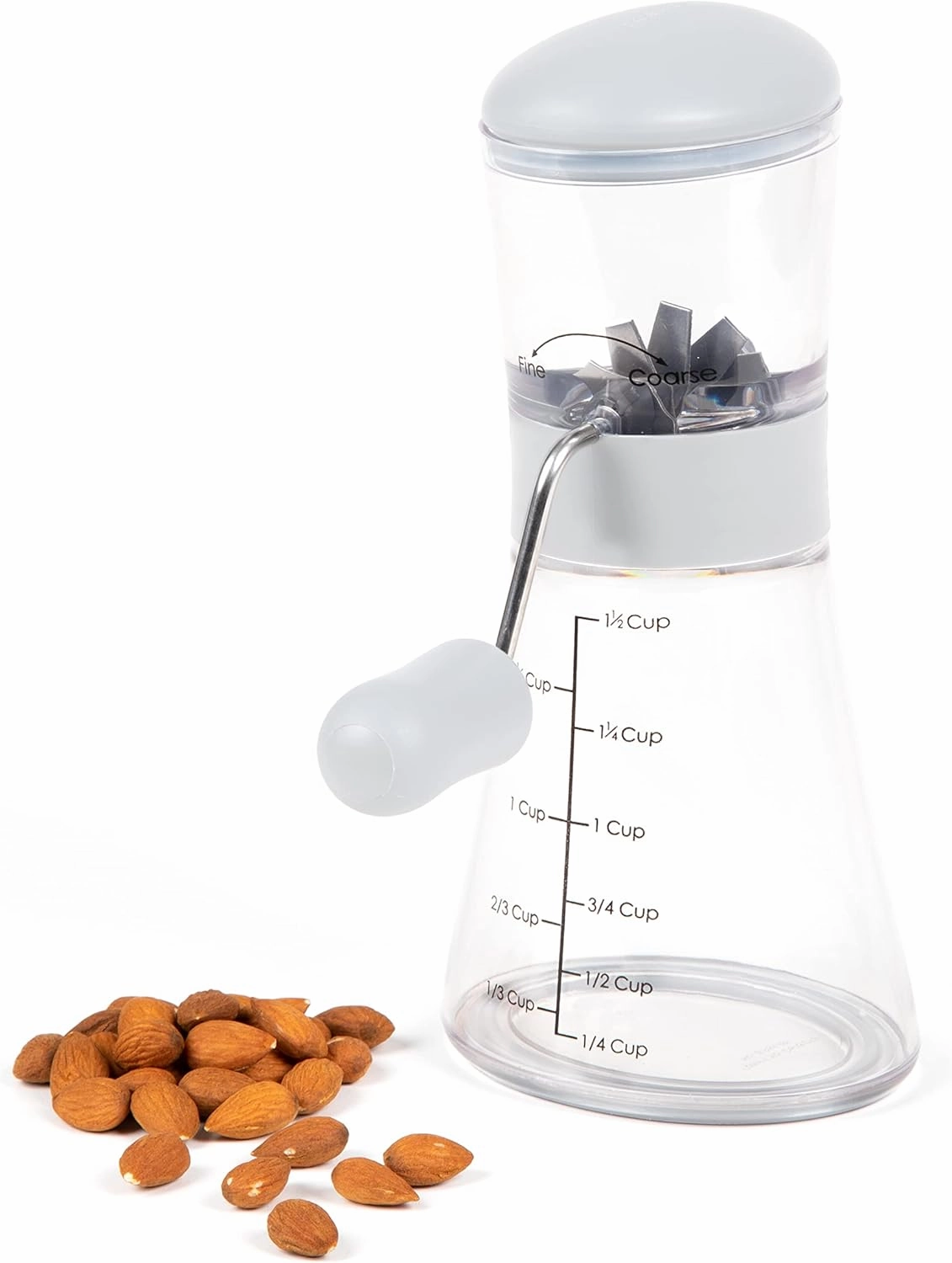 Prepworks by Progressive Nut Chopper with Non-Skid Base, White