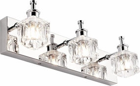 PRESDE 3 Light Bathroom Vanity Lights Modern Chrome Bathroom Lights Fixture Over Mirror LED Crystal Bath Wall Lighting (Exclude Bulb)
