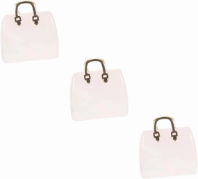 PRETYZOOM 3pcs Crystal Bag Ornaments Handbag Decor Small Cute Clear Bag Novelty Bag Clear Purse Handbag Gemstone Figurines Transparent Desktop Handbag Ornament Decoration Crystal Statue