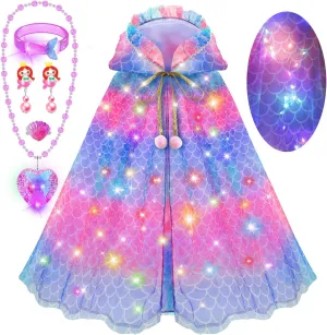 Princess Dress Up for Girls 4-6, Dresses for Girls, Led Light Up Toys for 3 Year Old Girls Christmas Brithday Gifts