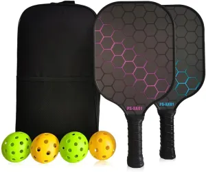 Professional-Grade Fiberglass Pickleball Paddles - USAPA Certified | Lightweight & Durable Design | Ideal for Beginners & Home Use