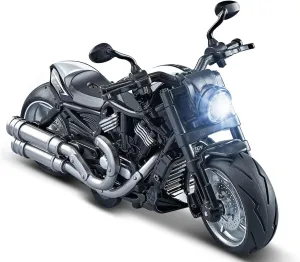 Pull Back Motorcycles Toy, Moto Gift with Music Lighting, Wolverine Motorcycle Toys for Boys Kids Age 3-12 Year Old (Black)