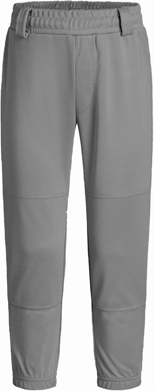 QBK 2T/3T/4T/5T to Youth Toddler Boys Baseball Pants Girl Softball Pants Kids Tee Ball Pants with Side Piping/Braid
