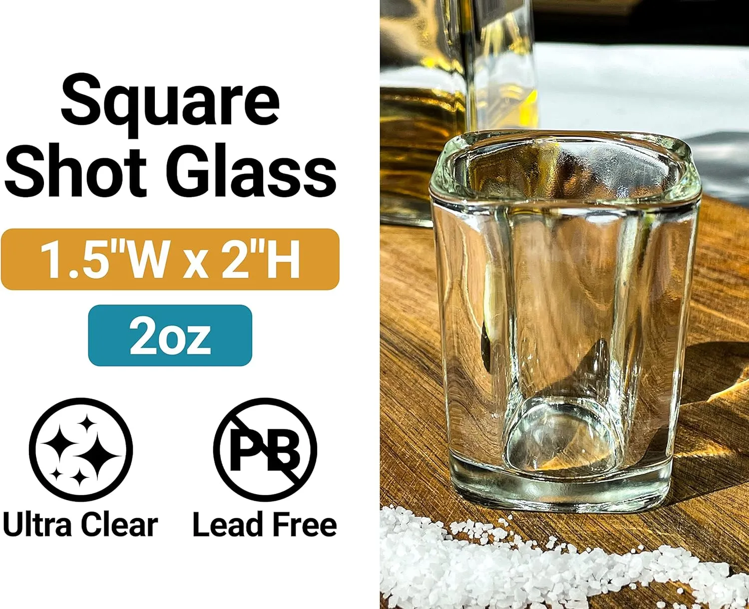 R and R Imports Venice Beach Florida Travel Souvenir Destination Heart Shape 2 Ounce Shot Glass Square Blue Base 4-Pack