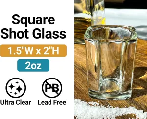 R and R Imports Venice Beach Florida Travel Souvenir Destination Heart Shape 2 Ounce Shot Glass Square Blue Base 4-Pack