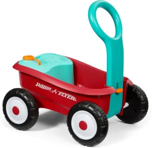 Radio Flyer Bubble Buddy Walker Wagon, Bubble Machine for Kids, Red Baby Walker with Wheels for Ages 1-4